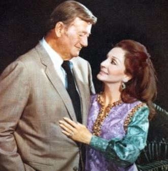 Josephine Wayne ex-husband John Wayne with his third and last wife Pilar Pallete